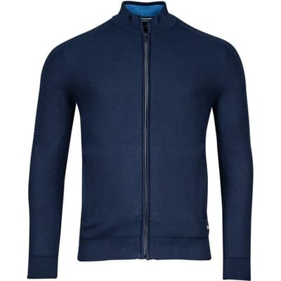 Baileys Vest Cardigan Zip Allover Structure Dark Blue / male