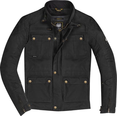 Merlin Yoxall II Zwart Wax Motorjas - Jas