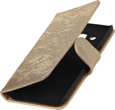 BestCases.nl Huawei P9 / Eva-L09 Lace booktype hoesje Goud