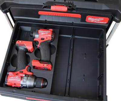 Milwaukee Packout 3/2 lades kist inzet – Professioneel 3D geprint voor M18 Gen 4 boor- en slagschroeftol - Gereeschapskoffer insert | Organizer tray | Packout accessoire