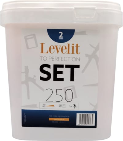 Levelit - Tegel Leveling starterskit - 2 mm - 250 stuks