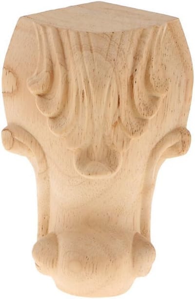 4x Houten Meubelpoten voor Bank, Kast, Stoel en Bed - Beige Hout