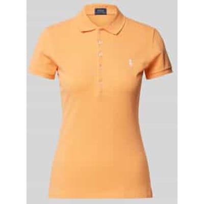 Poloshirt van puur katoen met labelstitching, model 'JULIE'