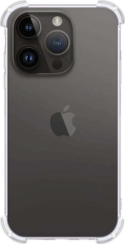 Hoes - Geschikt voor Apple iPhone 15 Pro - Sterk & Shockproof - Siliconen Case - Back Cover - Telefoon Hoesje Shock Proof - Transparant