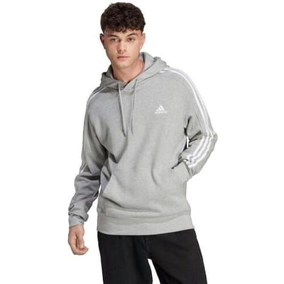 ADIDAS SPORTSWEAR 3S Ft Capuchon Heren - Medium Grey Heather / White - S