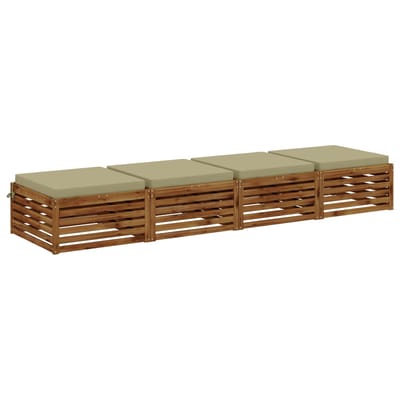 vidaXL - 4-Piece - Zitkussens - SOEST - 4 - st - 100% - Polyester - Lichtgroen