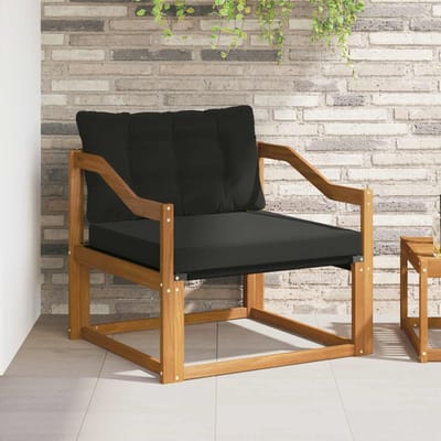 vidaXL - Buiten - bank - set - Massief - Acaciahout - en - Textilene - Naturel