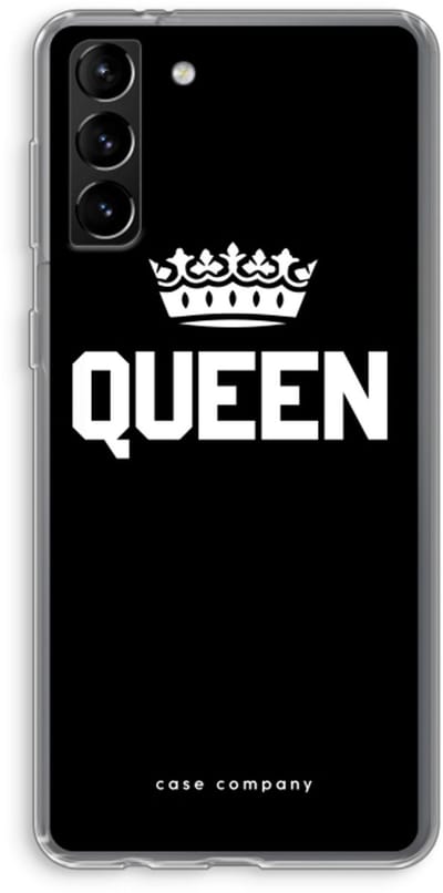 Case Company® - Hoesje geschikt voor Samsung Galaxy S21 Plus hoesje - Queen zwart - Soft Cover Telefoonhoesje - Bescherming aan alle Kanten en Schermrand