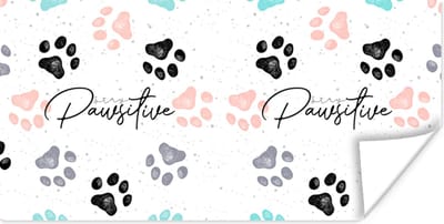 Poster Quotes - Honden - Spreuken - Stay pawsitive - 120x60 cm