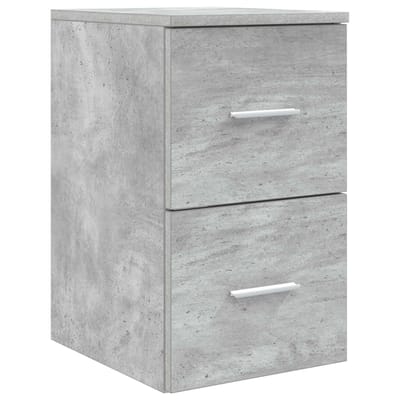 vidaXL - Badkamerkast - Tussenin - Betongrijs - 30 - x - 35 - x - 50 - cm - Bewerkt - hout