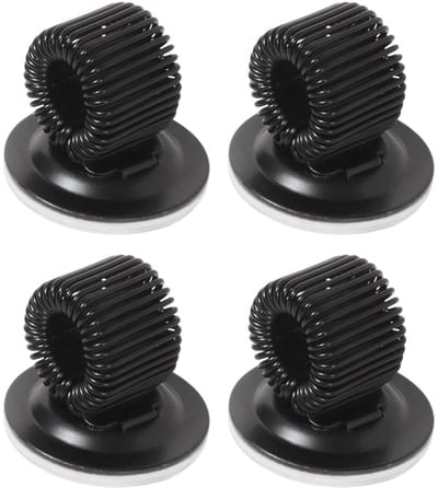 Dailygoods- Penhouder - Set van 4 - Zelfklevend - Verstelbare Veer - Geschikt voor Alle Pennen - Bureau Accessoires - Praktische Oplossing - Pennenhouder