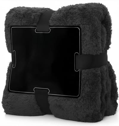 KAD® Deken - Fleece Deken - Dekens - Blanket - Zwart - 127cm x 178cm x 3cm