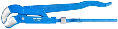 SW-Stahl 42210L pijptang 1 inch 335 mm I pijptang S-kaak I antislip loodgieterstang gesmeed en gelakt I tang van chroom-vanadiumstaal I pijpmontage I pijpsleutel blauw
