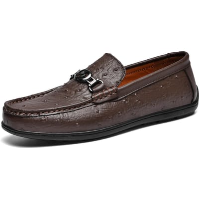 Eerste Laag Koeienhuid Loafers Rijschoenen Brits Echt Leer Casual Heren Leren Schoenen 44 gray