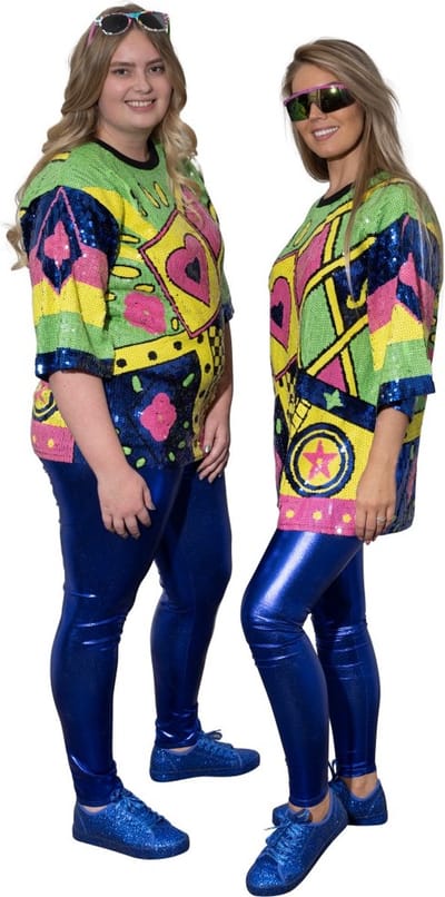 Pailletten tuniek/ jurkje - Neon kleuren - One size