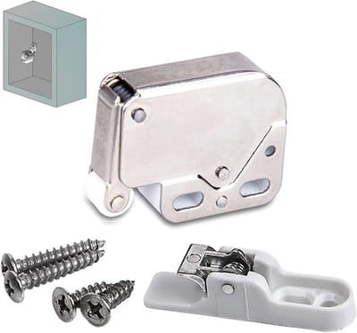 Mini Latch voor Keuken- en Kasten Deuren - Automatische Spring Flap Touch Catch - Set van 15 voor Eenvoudige Bevestiging