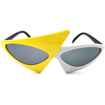 Lunettes de soleil Triangle Monture Complète Ultralégères Asymétriques Bloquant les Rayons Bleus pour Hommes et Femmes
