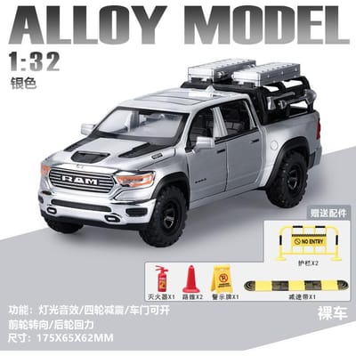 1:32 Dodge Ram 1500 Trx Mammoth Off Road Pick-up Vrachtwagen Legering Metaal Diecast Model Auto Bureau Display Verzamelobject Vakantie Ornament