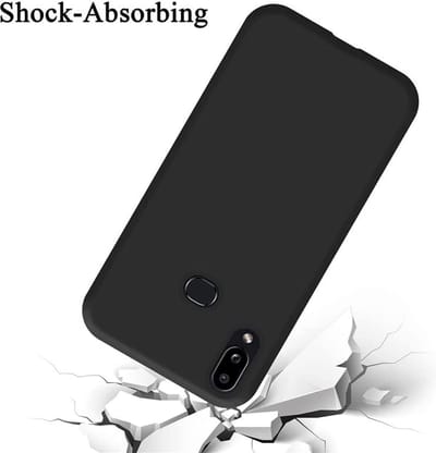 Hoesje Geschikt Voor Samsung Galaxy A10S Hoesje - Fluweelzachte Microvezel Siliconen Back Cover – Zwart