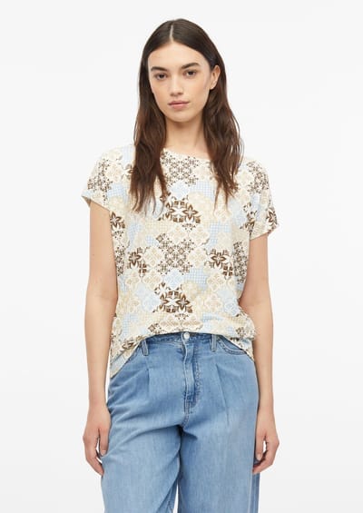 s.Oliver - female - Soepel vallend jersey shirt met verlaagde schouders
