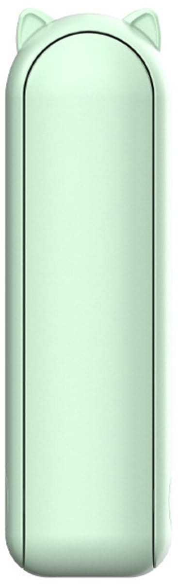 Draagbare ventilator met een ingebouwde powerbank van 4500 mAh, goed voor een batterijduur tot 46 uur. Zakventilator, batterijgevoede zakventilator, persoonlijke opvouwbare ventilator met USB-voeding (groen).