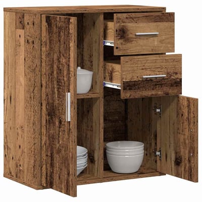 vidaXL - Dressoir - Oudhout - 60 - x - 31 - x - 70 - cm - Bewerkt - hout