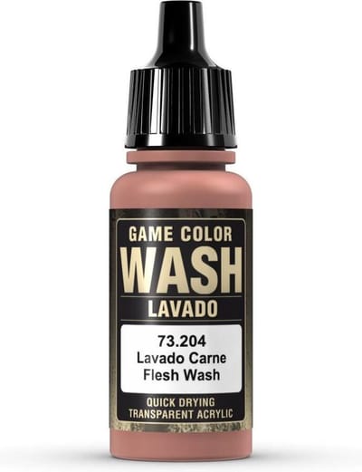Vallejo Hobbyverf Acrylverf - 73204 Game Color Wash - Flesh - Acryl - Verf flesje - 18 ml