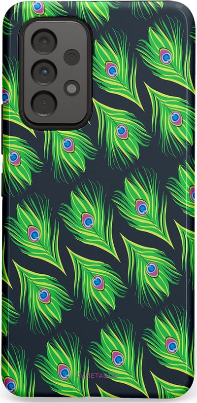 Casetastic Hoesje Geschikt voor Samsung A53 - Stijlvolle Beschermende Duo-layer Case - Veren van verleiding