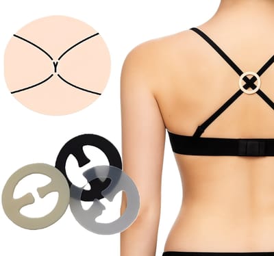 BH verlengstuk I 2 Tussenhaakjes I BH accessoires I Beha Verlenger I Bra Extender I Rechthoekige Haakjes I Set van 3 I Zwart, Wit & Beige