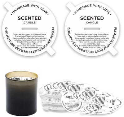 160x Kaars Stickers met Trekflappen - Stofhoezen voor Kaarsdeksels - Wit Mat