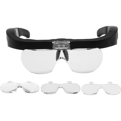 5X Vergrotende Headset met LED-licht Vergrootglas Op het hoofd gemonteerde Sieraden Loep Vergrootglas met wit