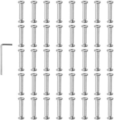 40 Stuks Kastverbindingen, M4 x 30 mm Dopschroeven, RVS Meubelverbindingen voor Kasten en Houten Panelen