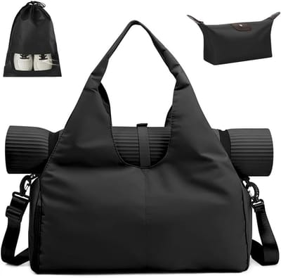 Lichte en waterdichte yogatas voor vrouwen met schoencompartiment en natte zak, ideaal voor sportschool en yoga accessoires