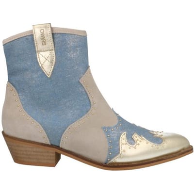 DWRS® Dames Cowboylaarzen - Goud - 80% Leer - Maat 38