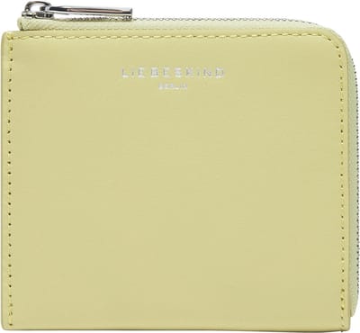 LIEBESKIND BERLIN Leren Kaarthoes Lou Calf Optic Nino Purse Light Mimosa Lichtgeel