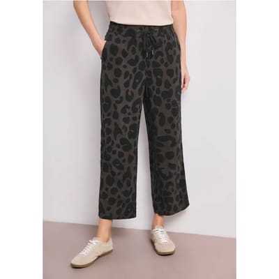 7/8 Broek met wijde pijpen in Loose Fit met print