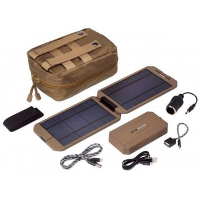 Power Traveller Powerbank Solar Extreme Tactical PTL-EXT001 TAC Powerbank op zonne-energie Laadstroom zonnecel: 1000 mA 5 W 12000 mAh