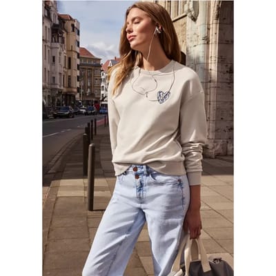 Cosy sweatshirt met leo hartje