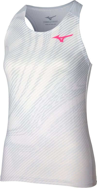 Mizuno Tank Top Charge Printed Dames Wit