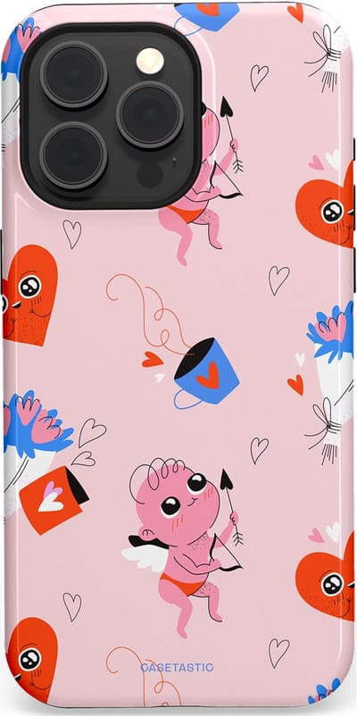 Casetastic Hoesje Geschikt voor Apple iPhone 15 Pro Max Magsafe - Stijlvolle Beschermende Duo-layer Case - Cupido's Keuze