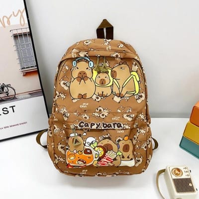 Kapibara Capybara Cartoon Kinderrugzak Grote Capaciteit Mode Tieners Jongen Meisje Schoudertas Kinderen Schooltas Rugzak