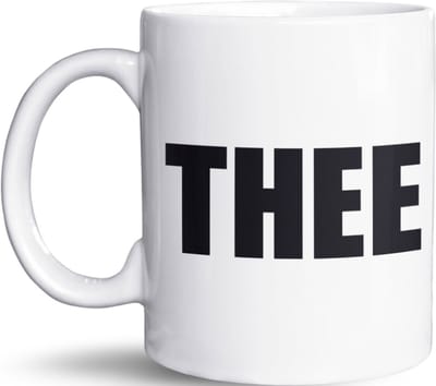 NietMokken.nl - Grappige "THEE" Mok - Minimalistisch Design - Perfect Cadeau voor Theeliefhebbers - 325 ml Keramische Mok - Vaatwasser- en Magnetronbestendig - Ideaal voor op Kantoor of Thuis - Leuk cadeau voor Vrienden, Familie