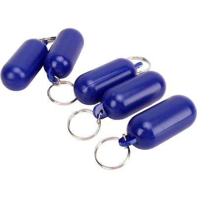 5 Stuks Plastic Zwevend Sleutelhanger Pil Vorm Drijver Sleutelring voor Bootvaren Vissen Kajakken Surfen Zeilen Buitensporten Dark Blue donkerblauwe kleur