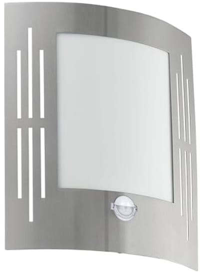 Buitenlamp met Bewegingsmelder en Sensor, Wandlamp van Roestvrij Staal voor Buiten, IP44, E27 Fitting