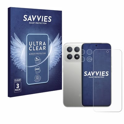 Savvies - Screenprotector voor Xiaomi Poco F8 Pro 5G (Voor+Camera) - Folie Beschermfolie transparant 6 Stuks