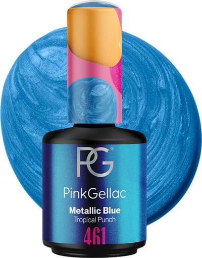 Pink Gellac Gellak - 461 Metallic Blue Tropical Punch Collectie - 15ml - Gel Nagellak