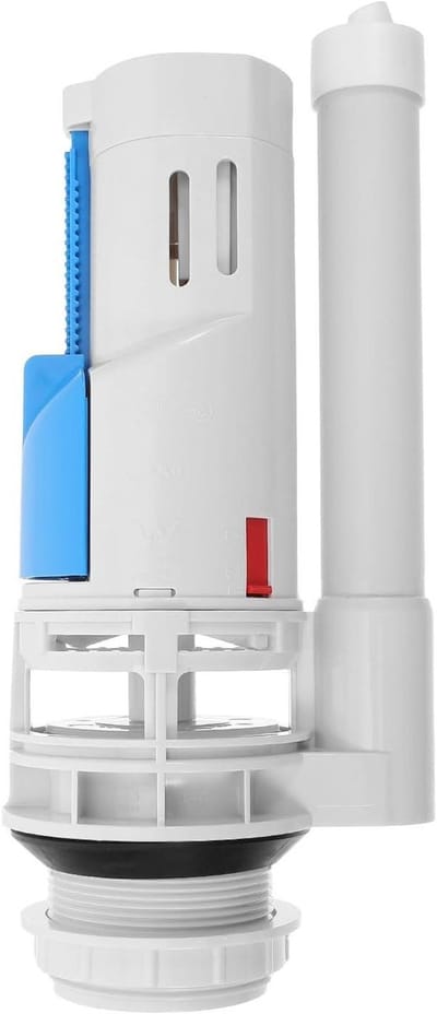 Dubbele spoelventielset - Toilet reparatie - Waterbesparing - Universele pasvorm - 265 cm - Wit