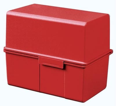 Kaartenbak HAN A8 incl.100 Kaarten+tab A-Z rood