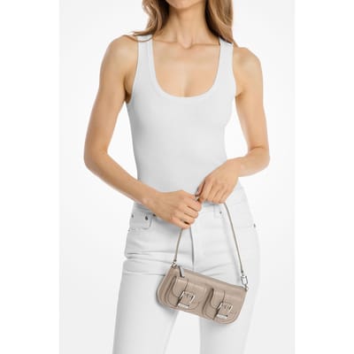 Michael Kors Small Convertible Pouchette Light Sand Maat: OS | Handtassen Outlet | Dames | Beige