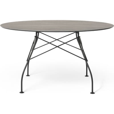 Kartell Glossy Outdoor Tafel - Aged Bronze - zwart - rond